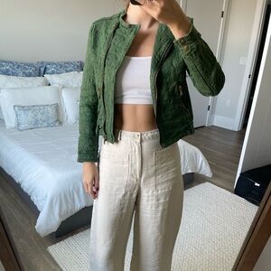 Zara Green Women's Crop Jacket